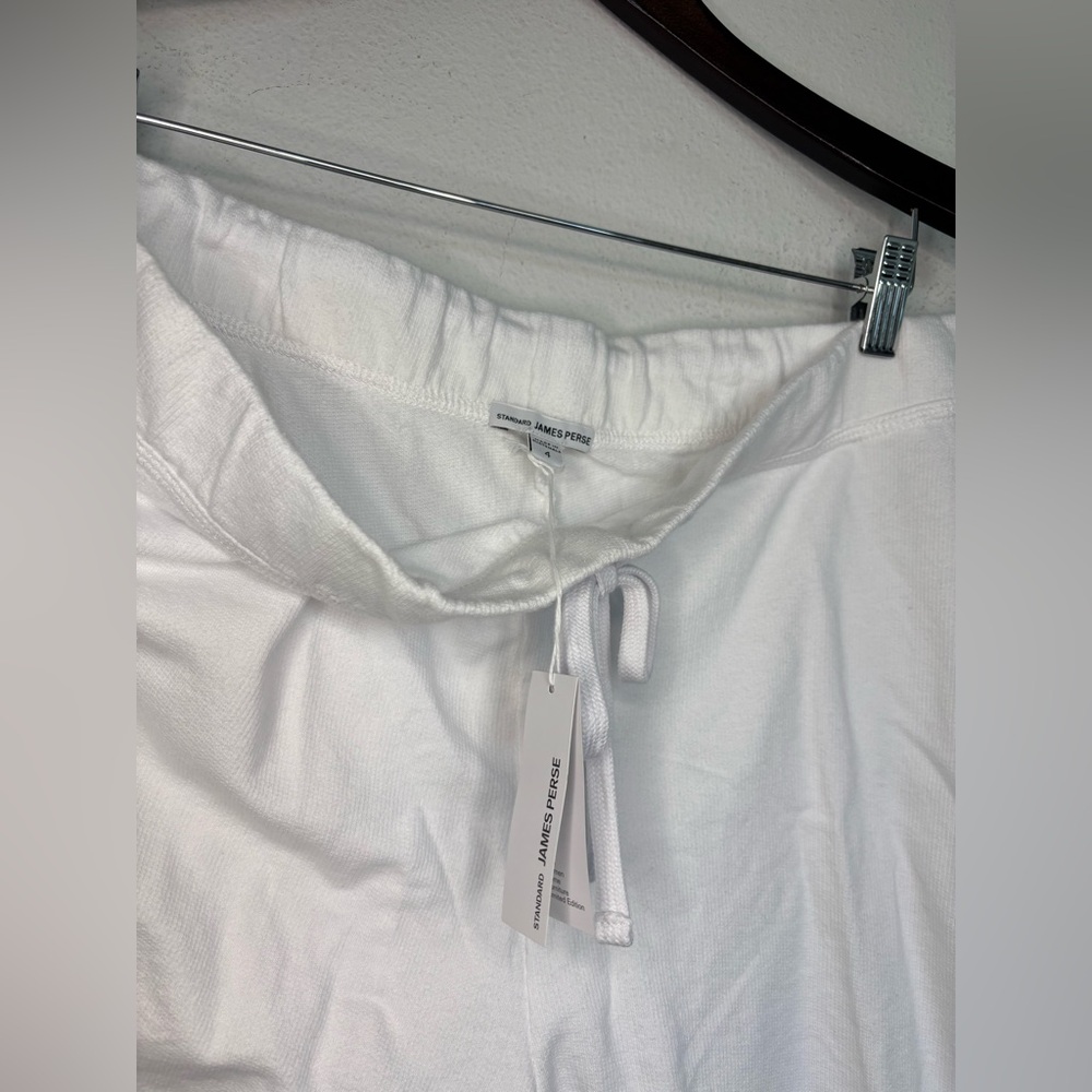 STANDARD JAMES PERSE NWT CASUAL WHITE DRAWSTRING SHORTS SZ 4 - Picture 3 of 5
